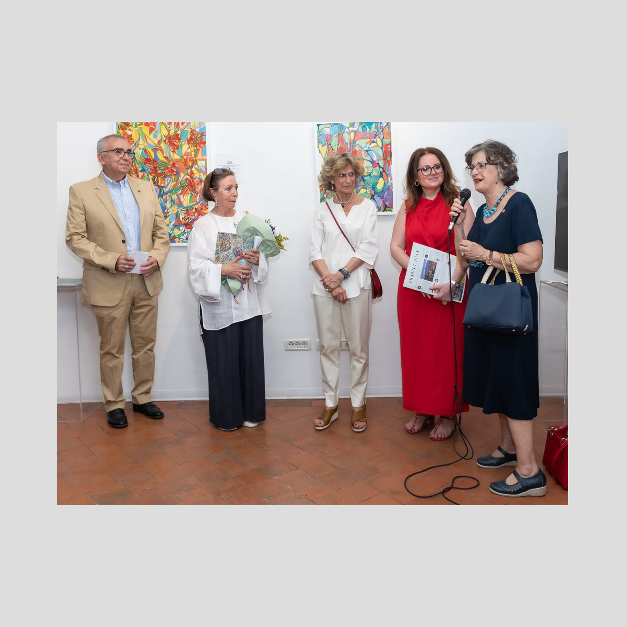 Vernissage of Rita Parshukova's exhibition at Casa di Dante in Florence