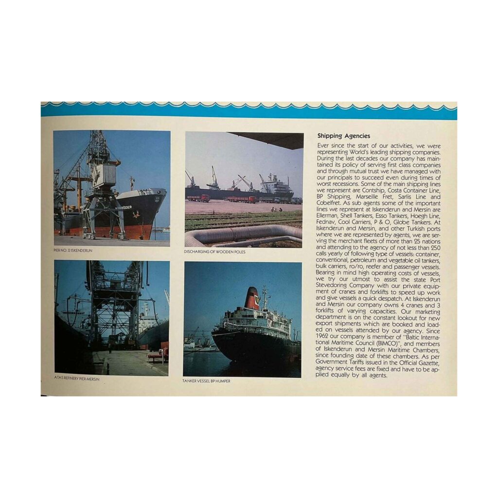 1970's company brochure- shipping agency activity
